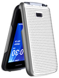 Nakedcellphone Case for Alcatel Go Flip 4 / TCL Flip Pro Phone, Slim Hard  Shell Protector Cover with Grid Texture - Black