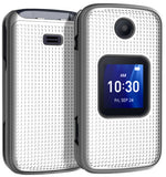 Grid Case Hard Cover and Belt Clip Holster for Alcatel Go Flip 4, TCL FLIP Pro