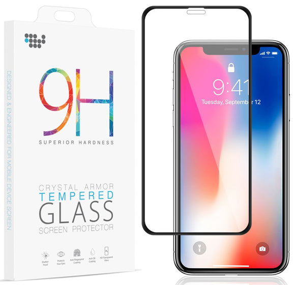 FULL SIZE HARD TEMPERED GLASS SCREEN PROTECTOR SAVER FOR APPLE iPHONE X / 10