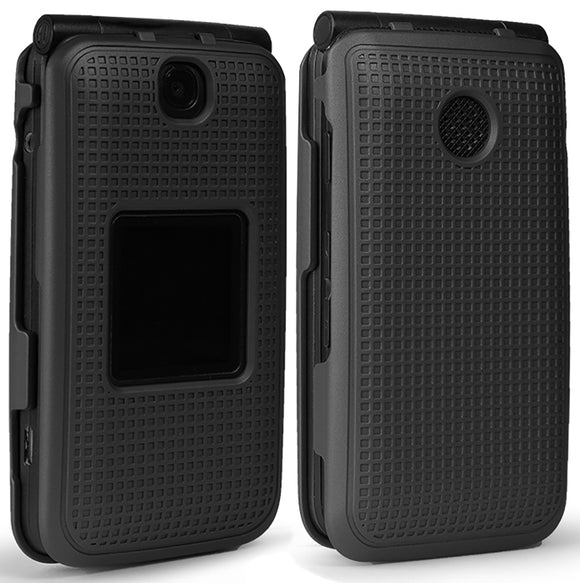 Grid Texture Case Slim Cover for Alcatel Go Flip V, MyFlip, QuickFlip