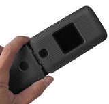 Grid Texture Case Slim Cover for Alcatel Go Flip V, MyFlip, QuickFlip