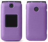 Grid Texture Case Slim Cover for Alcatel Go Flip V, MyFlip, QuickFlip