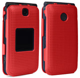 Grid Texture Case Slim Cover for Alcatel Go Flip V, MyFlip, QuickFlip