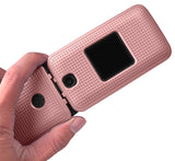 Grid Texture Case Slim Cover for Alcatel Go Flip V, MyFlip, QuickFlip