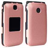 Grid Texture Case Slim Cover for Alcatel Go Flip V, MyFlip, QuickFlip