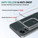 AquaFlex Anti-Shock Clear Case Slim Cover for Moto G Play 2024