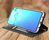 Leather Wallet Case Cover Stand Wrist Strap Lanyard for Samsung Galaxy S10e
