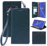 Leather Wallet Case Cover Stand Wrist Strap Lanyard for Samsung Galaxy S10 Plus