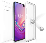 Tri-Max Clear Screen Guard Full Body TPU Wrap Case Cover for Galaxy S10 Plus