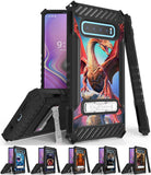 Rugged Case Cover Stand + Strap for Samsung Galaxy S10 Plus - Fierce Creatures
