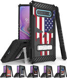 Rugged Case Cover Stand + Strap for Samsung Galaxy S10 Plus - Patriotic Series