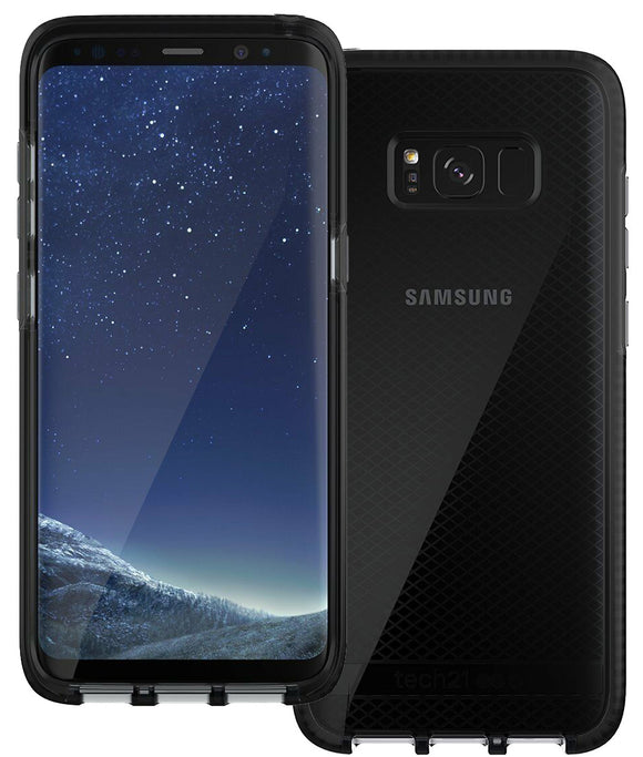 Tech21 Black Smoke EVO Check Anti-Shock Case TPU Cover for Samsung Galaxy S8 Plus