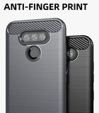 Matte Carbon Fiber TPU Gel Skin Case Cover for LG Harmony 4, Premier Pro Plus