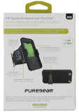 PUREGEAR HIP SPORTS BLACK/LIME ARMBAND + CASE STAND FOR iPHONE 5 5s SE (2016)