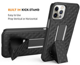 Black Case Kickstand Cover + Belt Clip Holster Combo for Apple iPhone 12 Pro Max