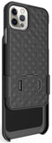 Black Case Kickstand Cover + Belt Clip Holster Combo for Apple iPhone 12 Pro Max