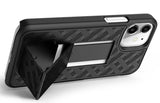 Black Case Kickstand Cover + Belt Clip Holster Holder for Apple iPhone 12 Mini