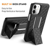 Black Case Kickstand Cover + Belt Clip Holster Holder for Apple iPhone 12 Mini