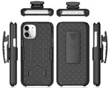 Black Case Kickstand Cover + Belt Clip Holster Holder for Apple iPhone 12 Mini