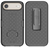 Slim Hard Case Stand and Belt Clip Holster Combo for iPhone Air - Black