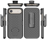 Slim Hard Case Stand and Belt Clip Holster Combo for iPhone Air - Black