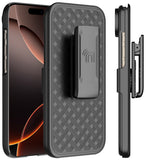 Slim Hard Case Stand and Belt Clip Holster Combo for iPhone Air - Black