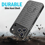Slim Hard Case Stand and Belt Clip Holster Combo for iPhone 17 Pro Max - Black