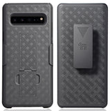 Black Case Kickstand Cover + Belt Clip Holster for Samsung Galaxy S10 5G SM-G977