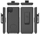 Textured Hard Case Cover Stand and Belt Clip Holster for Samsung Galaxy A42 5G