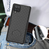 Textured Hard Case Cover Stand and Belt Clip Holster for Samsung Galaxy A42 5G