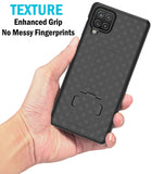 Textured Hard Case Cover Stand and Belt Clip Holster for Samsung Galaxy A42 5G