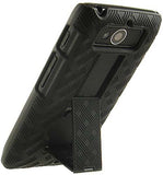 BLACK KICKSTAND CASE + BELT CLIP HOLSTER STAND FOR MOTOROLA DROID MINI XT1030