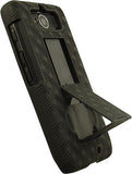 BLACK KICKSTAND CASE + BELT CLIP HOLSTER STAND FOR MOTOROLA DROID MINI XT1030