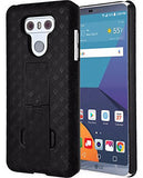 Verizon Original Black Kickstand Case Cover Belt Clip Holster for LG G6, G6 Plus