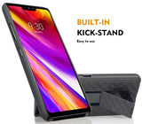 Black Rubberized Case Kickstand Cover + Belt Clip Holster for LG G7 ThinQ G7+