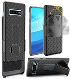 Kickstand Case Hard Cover + Belt Clip Holster for Samsung Galaxy S10 Plus, S10+