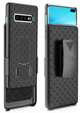 Kickstand Case Hard Cover + Belt Clip Holster for Samsung Galaxy S10 Plus, S10+