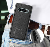 Kickstand Case Hard Cover + Belt Clip Holster for Samsung Galaxy S10 Plus, S10+