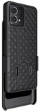 Black Hard Case Stand and Belt Clip Holster for Motorola Moto G Stylus 5G (2023)