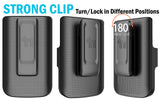 Hard Case and Belt Clip Holster Combo for Iris Easy Flip 2 Phone