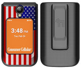 Hard Case and Belt Clip Holster Combo for Iris Easy Flip 2 Phone