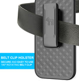 Slim Hard Case Stand and Belt Clip Holster Combo for iPhone 17 Pro Max - Black