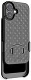 Slim Hard Case Stand and Belt Clip Holster Combo for iPhone 17 - Black