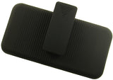 BLACK RIBBED HARD SHELL CASE + BELT CLIP HOLSTER HOLDER FOR APPLE iPHONE 6 6s