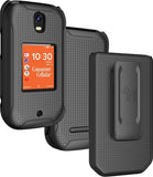 Hard Case and Belt Clip Holster Combo for Consumer Cellular Iris Flip Phone