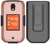 Hard Case and Belt Clip Holster Combo for Consumer Cellular Iris Flip Phone