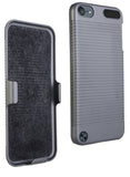 BLACK RUBBERIZED HARD CASE + BELT CLIP HOLSTER COMBO FOR iPOD TOUCH 5 6 7