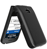Nakedcellphone Grid Texture Hard Case Slim Cover for Jitterbug Flip 3 Phone