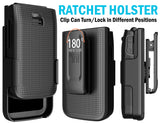 Nakedcellphone Hard Case and Belt Clip Holster Combo for Jitterbug Flip 3 Phone