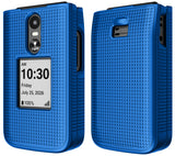 Nakedcellphone Grid Texture Hard Case Slim Cover for Jitterbug Flip 3 Phone